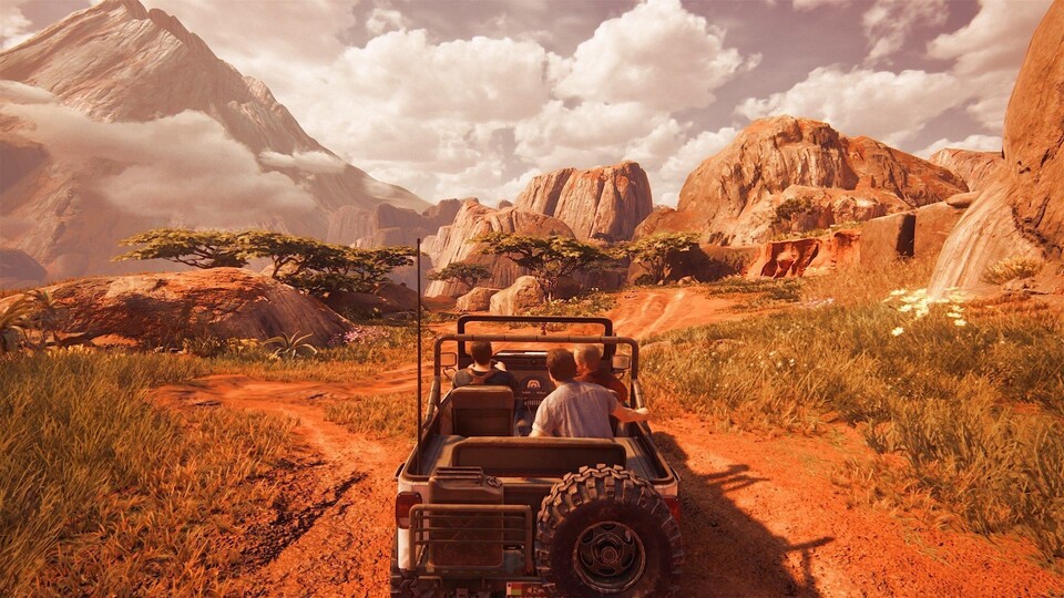 Mit dem Sepia-Filter bekommt Uncharted 4 einen leichten Analogfilm-Touch.