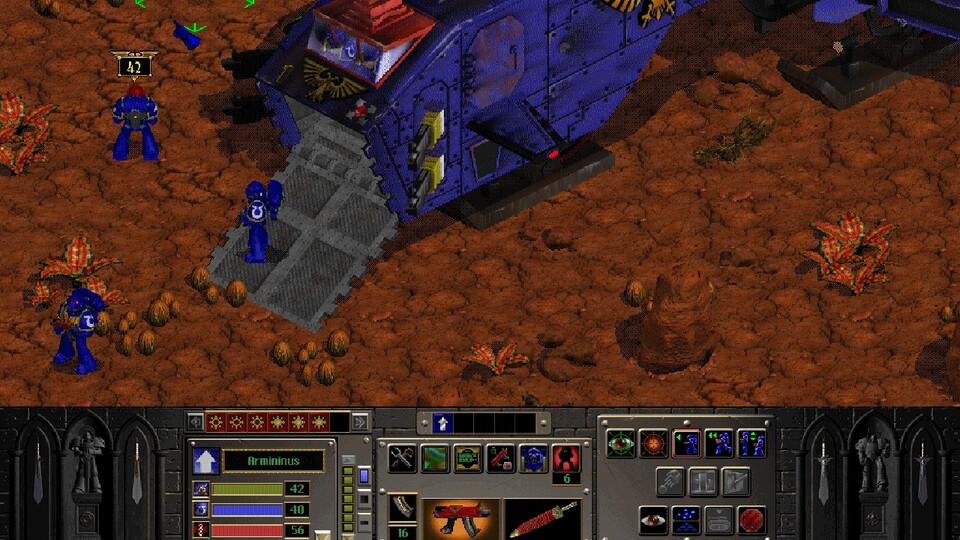 Warhammer 40.000: Chaos Gate von 1998 erinnert an die XCOM-Spiele.