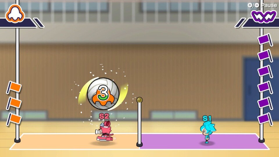 Im Multiplayer können wir uns auch in Minispielen wie Volleyball messen.