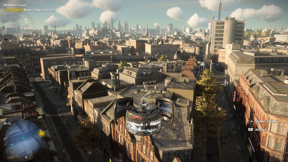Eine gehackte Drone verschafft den Überblick, sogar über die ganze Stadt.