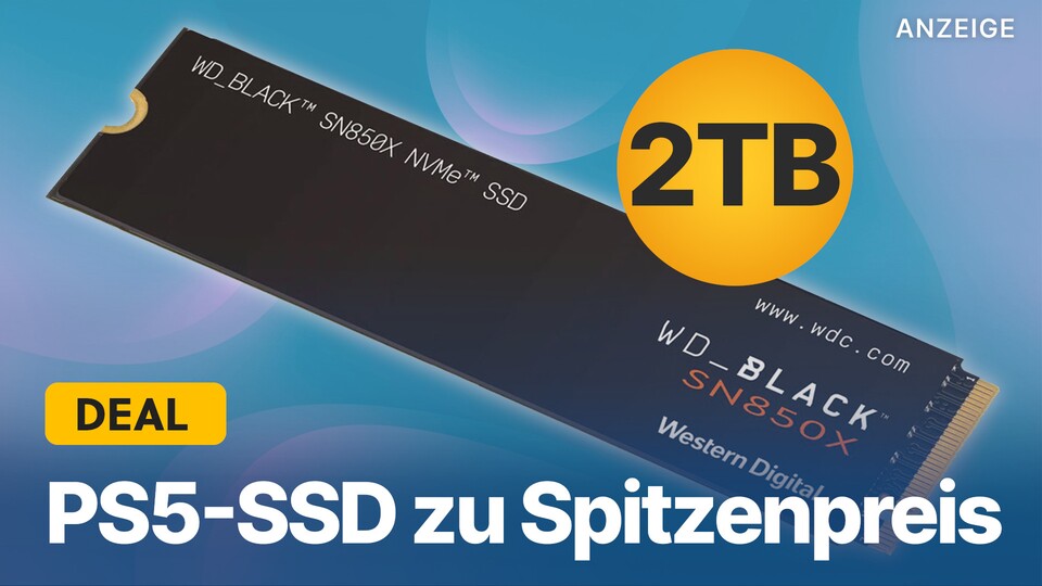Mit der WD Black SN850X könnt ihr jetzt eine hochwertige Marken-SSD für PS5 günstig bekommen.