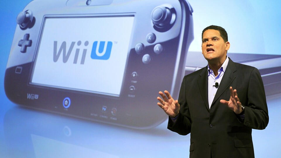 Zwei Urgesteine: Die Wii U und der ehemalige Nintendo of America-Chef Reggie Fils-Aimé.