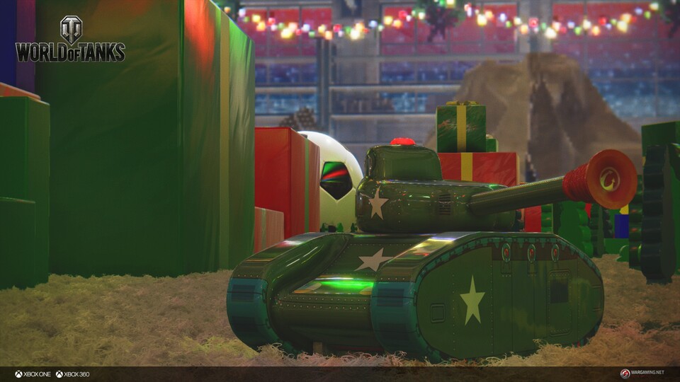 Nur über die Feiertage kann man in World of Tanks einen Spielzeugpanzer fahren.