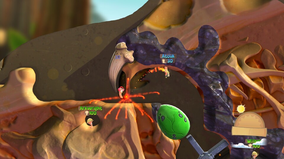 Für die Xbox One können sich Goldkunden im Dezember Worms Battlegrounds herunterladen.