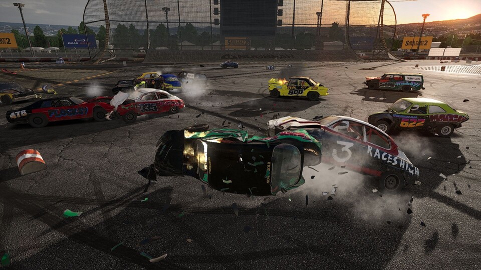 In den Destruction Derbys geht es allein um die Zerstörung.