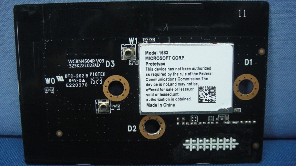 Bei amerikanischen und brasiliansichen Kommunikations-Behörden sind Informationen und dieses Foto eines neuen Wireless-Chips für die Xbox One aufgetaucht. Die Modellnummer weißt dabei auf eine neue Version der Konsole hin.