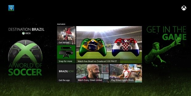 Microsoft veröffentlicht demnächst eine WM-App für die Xbox One. Mit »Brazil Now« lassen sich Live-Ergebnisse, Statistiken und weitere Dinge am Bildschirmrand einblenden.
