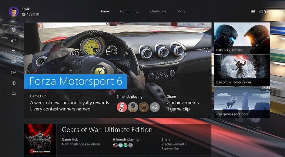 So sieht das Dashboard der Xbox One nach dem November-Update aus - keine kleine Änderung.