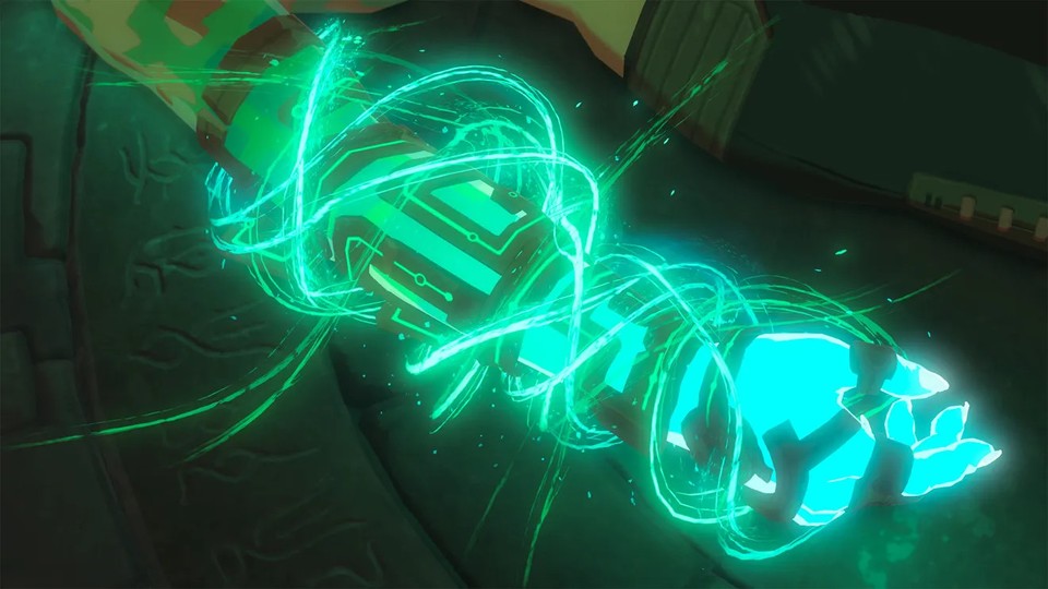 Im Zelda: Breath of the Wild-Sequel wird die Infektion oder was auch immer es ist hier durch die grüne Masse offenbar in etwas positiv Nutzbares verwandelt.