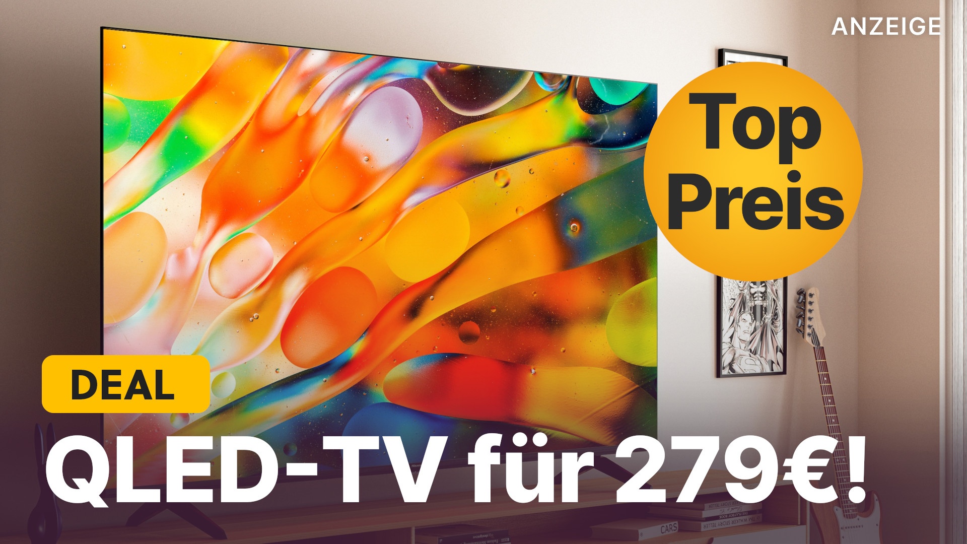 4K TV für 279 Amazons beliebtester QLED Fernseher zum halben Preis im