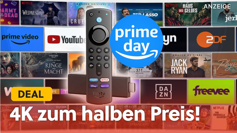 Teaserbild für Amazon Fire TV Stick 4K zum halben Preis: Der beste Streaming-Stick ist schon vor dem Prime Day ultragünstig!