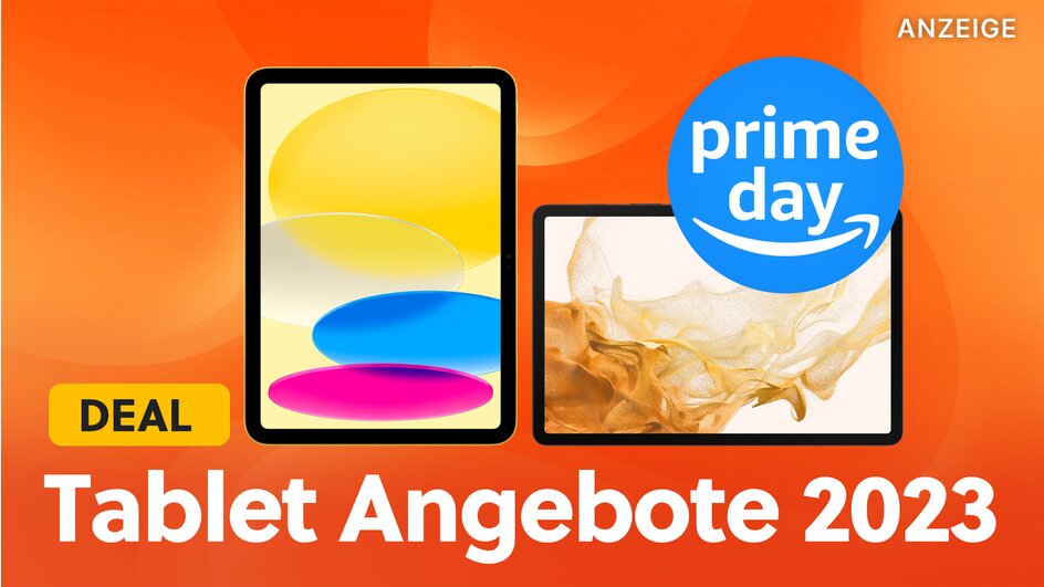 Teaserbild für Amazon Prime Day 2023 Angebote: Tablets von Apple, Samsung + Lenovo, die ihr euch vormerken solltet