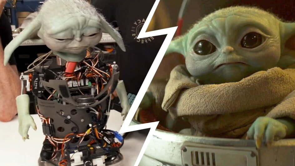 Teaserbild für Baby Yoda ohne Haut ist ein verstörender, aber aus technischer Sicht faszinierender Anblick