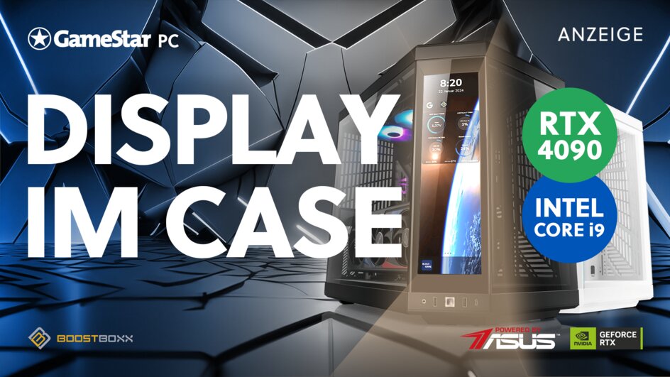 Teaserbild für Gigantischer Touchscreen und RTX 4090 im Gaming-PC mit High-End-Performance