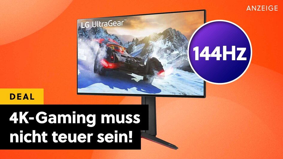 Teaserbild für 4K, 144Hz, HDMI 2.1 + 27 Zoll: Bockstarker Gaming-Monitor von LG jetzt rekordverdächtig günstig