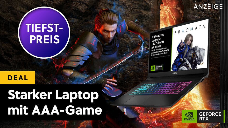 Teaserbild für Mit GeForce RTX 5070 und Pragmata obendrauf: Gaming-Laptop überrollt das Preis-Leistungs-Segment