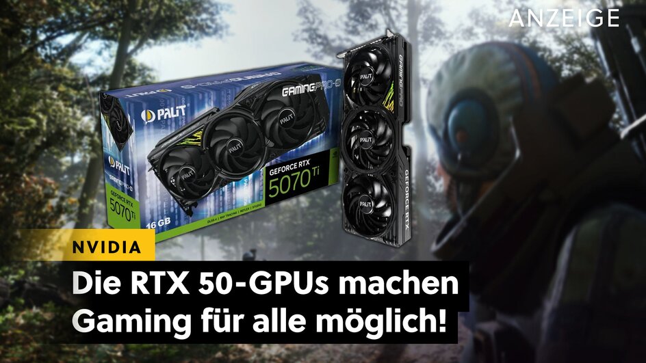 Teaserbild für NVIDIAs GeForce RTX 50er-Serie: Warum Features wie DLSS 4, Multi Frame Generation und Full Raytracing ein echter Gamechanger sind