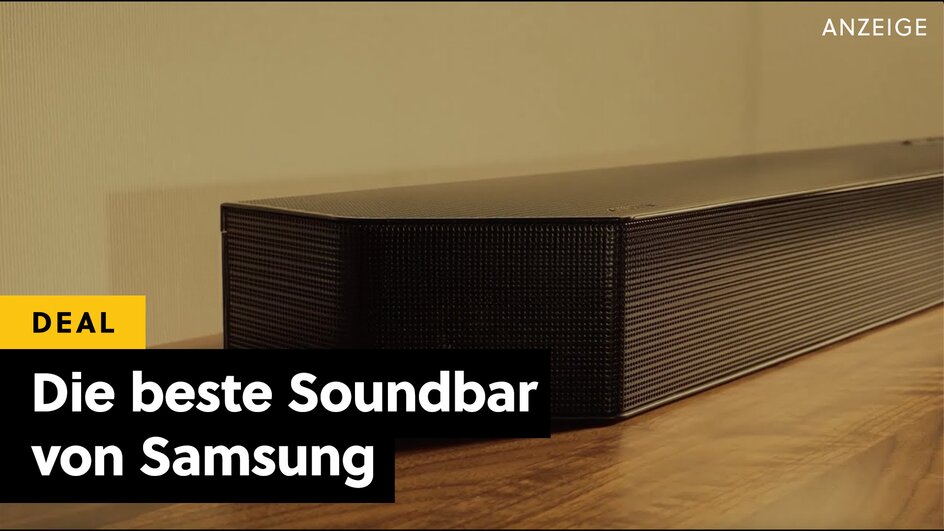 Teaserbild für So klingt echter Heimkino-Sound: Die stärkste Samsung Soundbar mit Dolby-Atmos Surround Sound ist zum Hammerpreis zu haben!