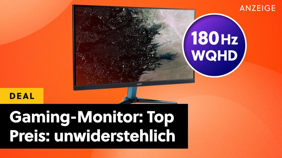 Teaserbild für Bei diesem Preis gibt’s keine Ausreden mehr! 27 Zoll WQHD Gaming-Monitor mit deutlich mehr als 144Hz für unter 200€