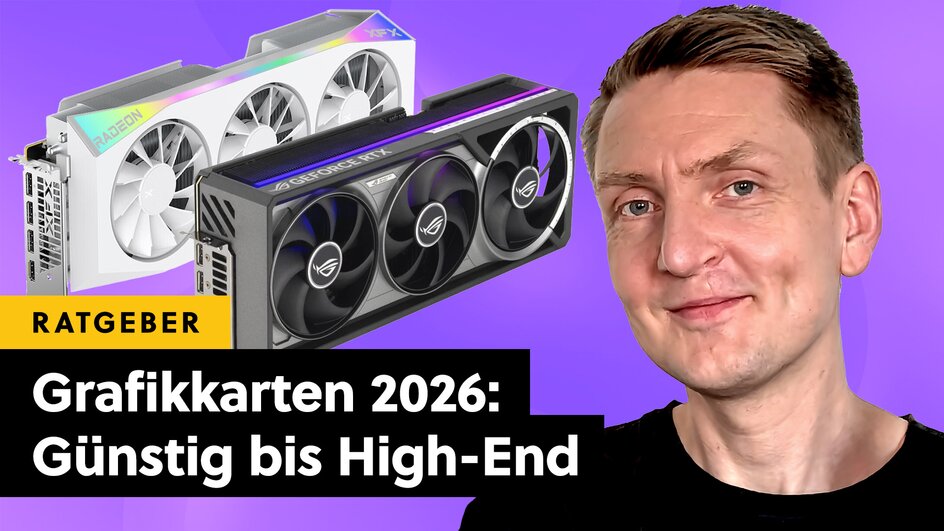 Teaserbild für Welche Grafikkarte für WQHD, FHD und 4K-Gaming ist 2026 die beste? Empfehlungen unseres Experten von Nvidia, AMD und Intel