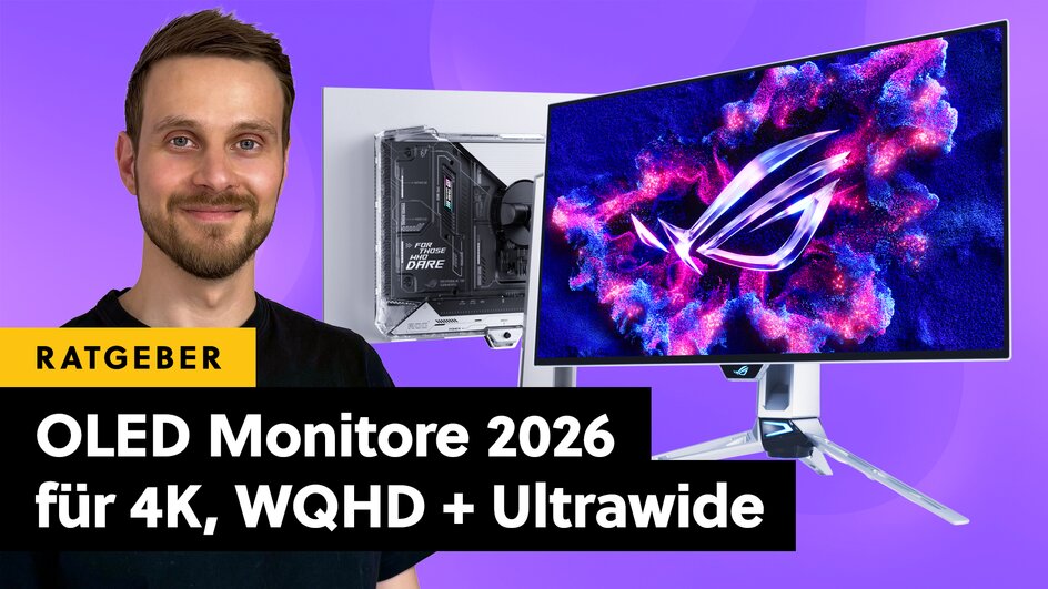 Teaserbild für Der beste OLED-Monitor 2026: Vergleich von WOLED und QD-OLED Gaming-Monitoren für 4K, WQHD und Ultrawide