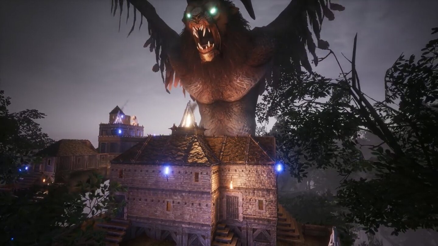 Conan Exiles - Jhebbal Sag Avatar verwüstet Lager im Trailer zu Update 34