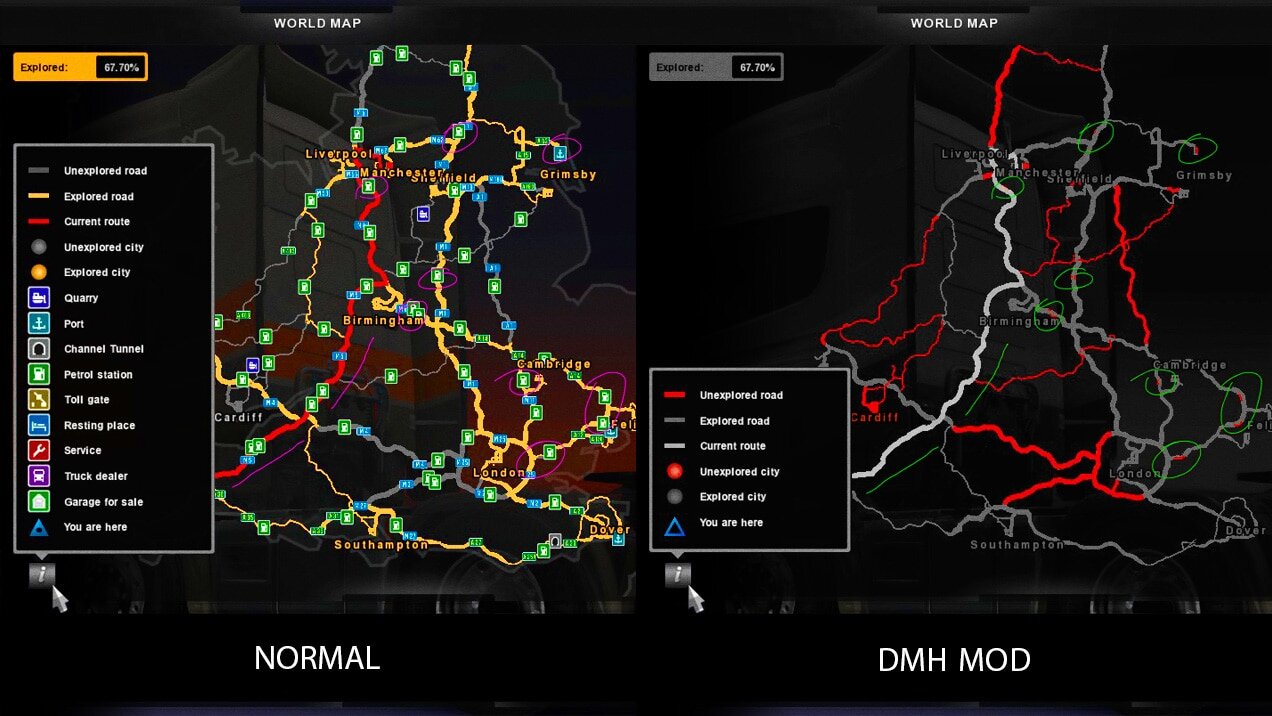 Help map. 2 Карты. USA Map Truckers.