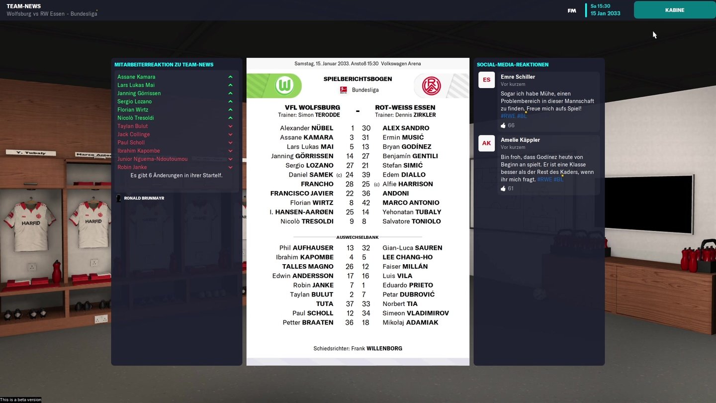 Football Manager 2023: Wie schlägt sich unser Rot-Weiss Essen in der Bundesliga?