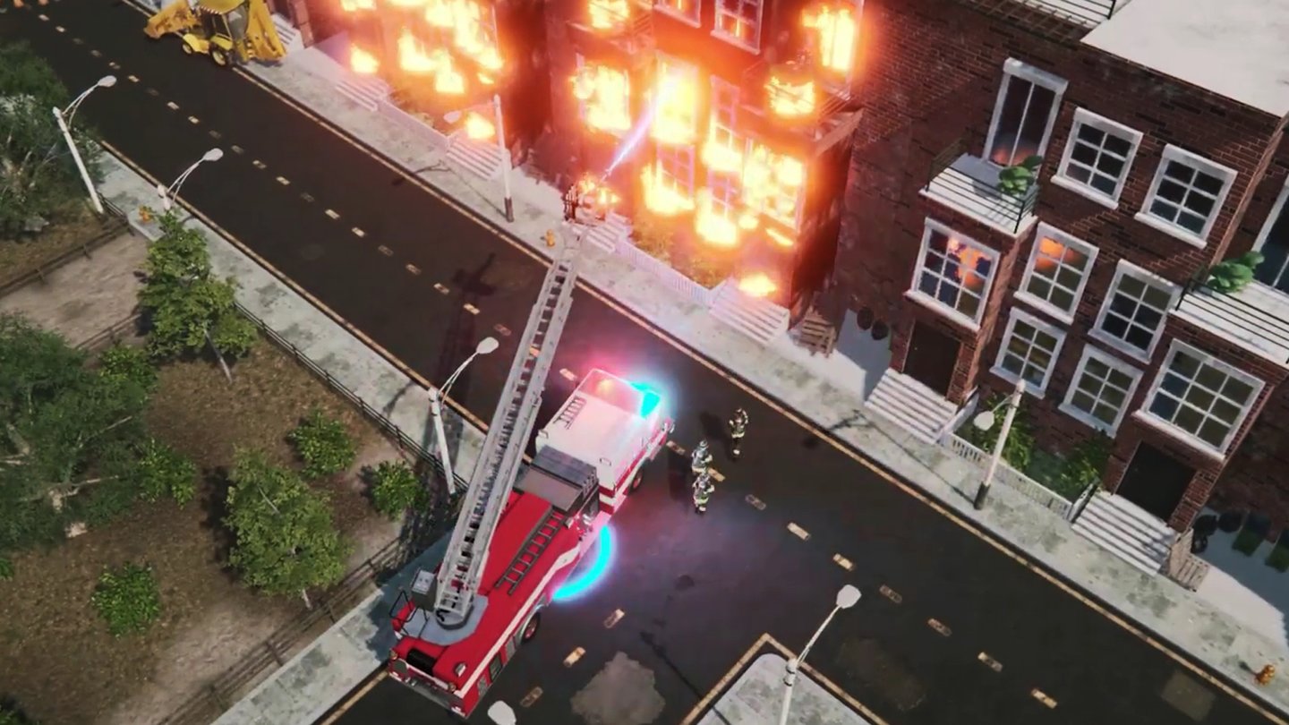 Gameplay aus Fire Commander: Dramatische Brände und taktische Löscheinsätze