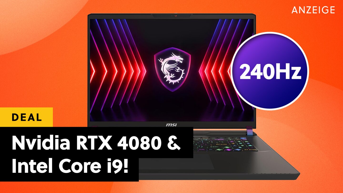 Nvidia RTX 4080 & Intel Core i9: Dieser Gaming-Laptop von MSI ist
