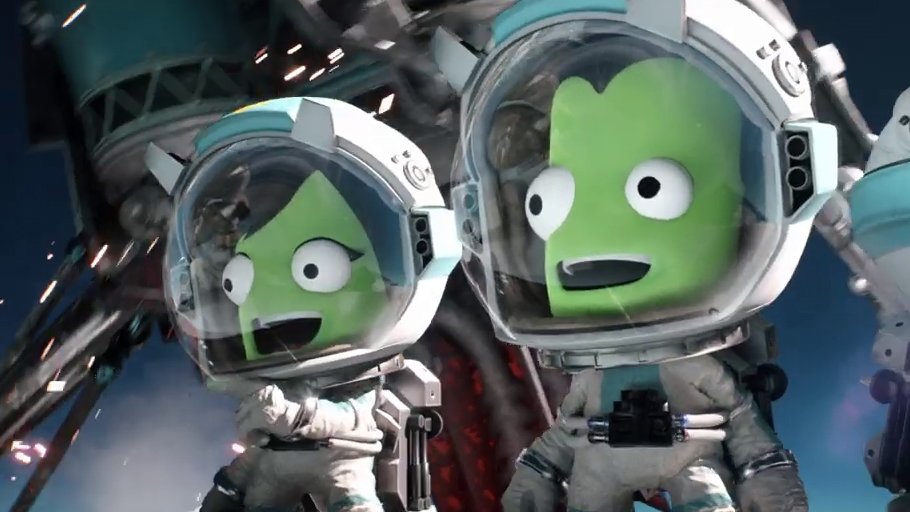 Im gamescom-Trailer zu Kerbal Space Program 2 besiedeln die grünen Männchen andere Welten