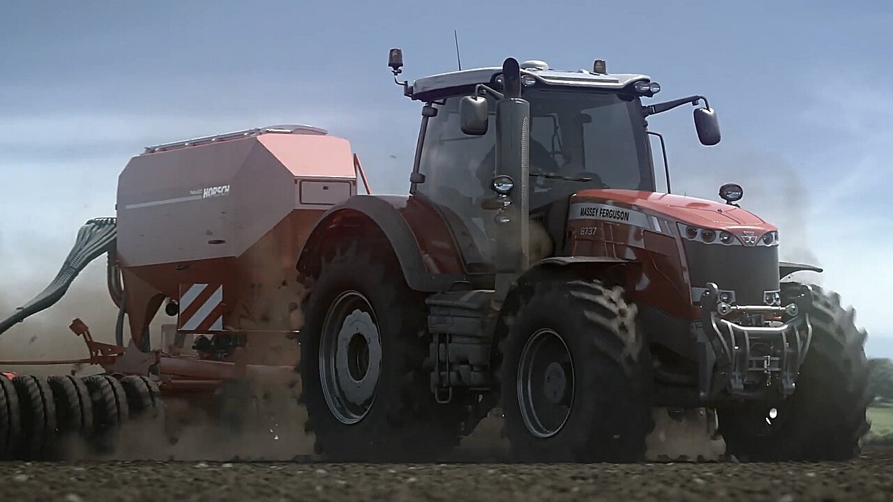 Landwirtschafts-Simulator 2017 - E3-Trailer mit Render-Grafik