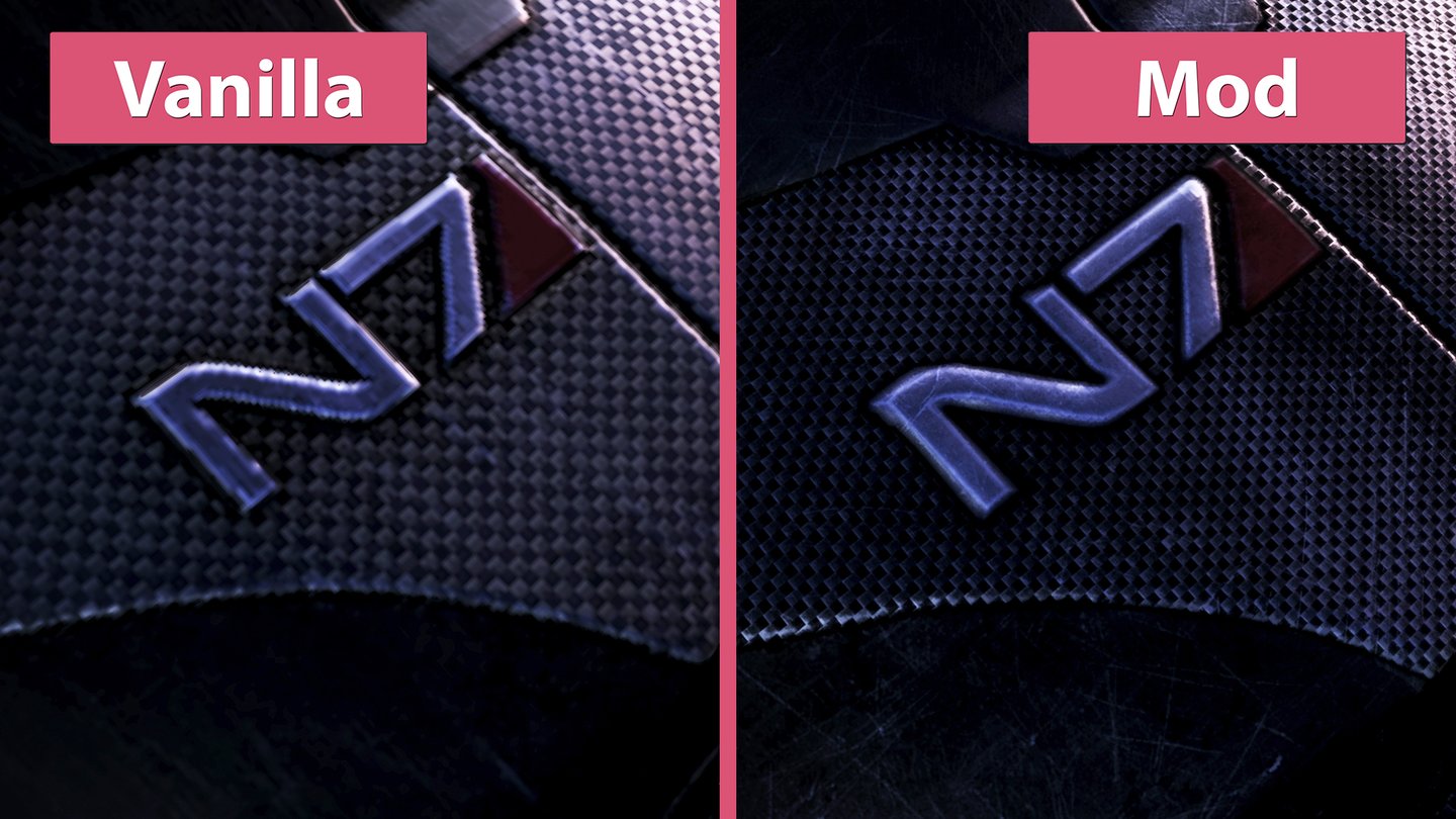 Mass Effect 3 - ALOT Textur-Mod im Vergleich zum Original