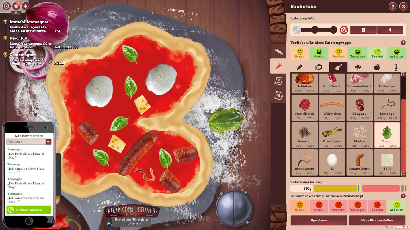 Pizza Connection 3 Die 3 wichtigsten Zutaten des PizzaTycoons