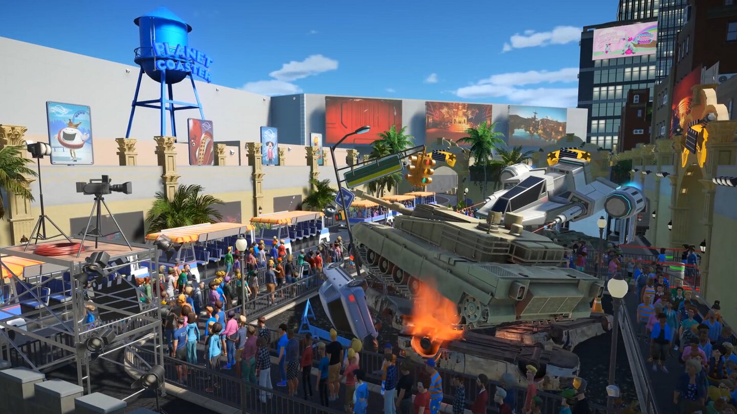Planet Coaster - Hollywood-DLC Studios Pack im Trailer