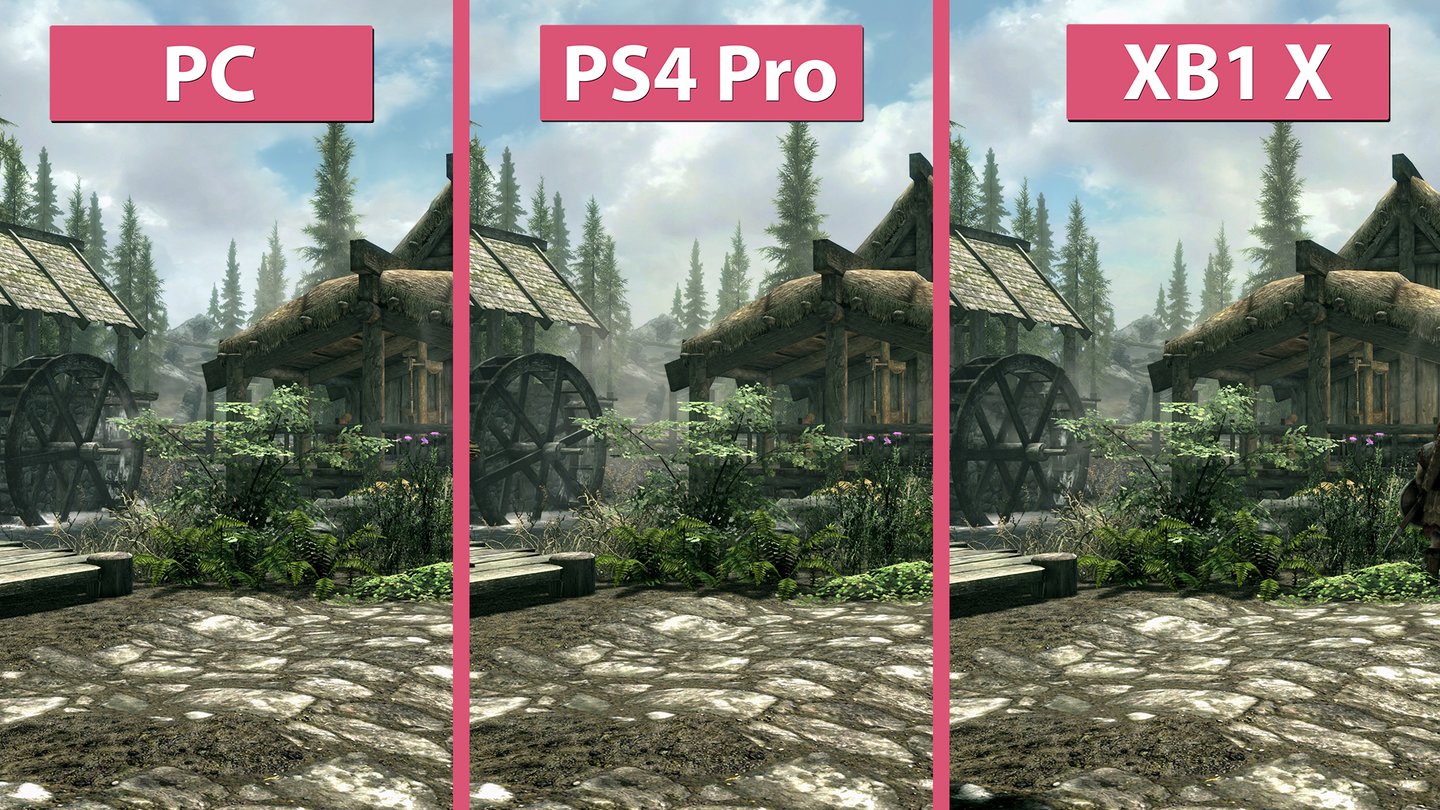 Skyrim Special Edition - Der Xbox One X Enhanced Patch ist da, Vergleich zu PS4 Pro und PC