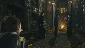 Harry Potter 7 - Part 2In den Verliesen der Zaubererbank Gringott’s suchen die Helden einen Horkrux: den Kelch von Helga Hufflepuff.