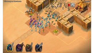 Age of Empires: Castle SiegeAuswärts-Begegnung: In der Kampagne überfallen wir mit einer vorgegebenen Armee feindliche Festungen.