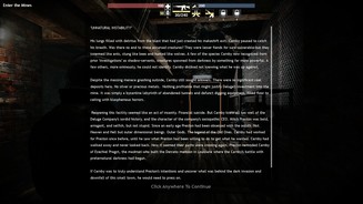 Alone in the Dark: IlluminationDie Wall of Text erzählt eine Story, von der im Spiel keine Spur zu erkennen ist.