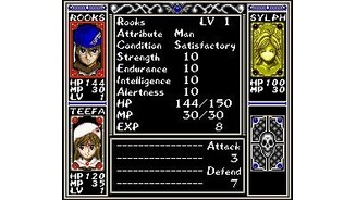 Character screen