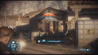 Army of Two: The Devils CartelZerstörbare Deckung: Diese Fässer hier könnt ihr zerschießen, die Gegner stehen dann ohne Schutz da.