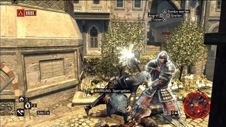 Assassins Creed: RevelationsDieser schwer gepanzerte Osmane versucht uns bei der Übernahme der Templerfeste zu behindern.