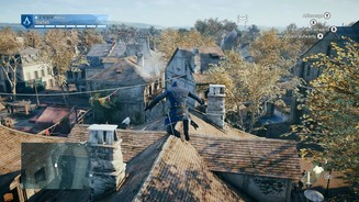 Assassins Creed UnityÜber die Dächer der Stadt kletternd sind wir sehr flott unterwegs, alternativ gibt es ein Schnellreisesystem.