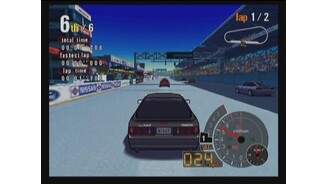 The beginning of a race at a speedway.