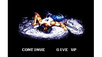 Game over screen