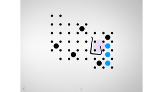 BlekRoutenplaner: Hier läuft unser schwarzer Faden entlang seiner vorgegebenen Route und hat gerade einen lilafarbenen Kreis auf dem Gewissen.