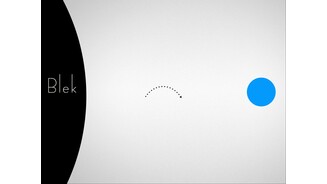 BlekMit einem riesigen Tintenklecks fängt alles an – der Pfeil im Hintergrund ist der einzige Spielhinweis, der uns über den Weg läuft.