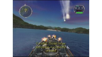 Firing all guns in a different camera view.