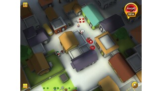 BrainsssUnsere Zombies teilen sich in zwei einzelne Grüppchen auf und nehmen die Menschen in die Zange – über das ganze Spiel hinweg eine bewährte Taktik.