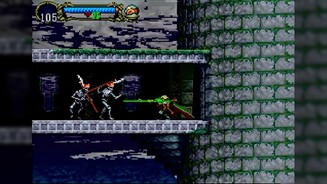 Castlevania: Symphony of the NightEin Hauch von moderner Grafik: Während ein Großteil der Areale des Schlosses an 16-Bit-Zeiten erinnert, huschen am Himmel 3D-Wolken entlang.